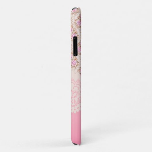 Roze Floral Case-Mate iPhone Case (Achterkant/rechts)