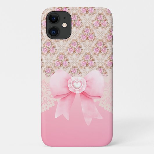 Roze Floral Case-Mate iPhone Case (Achterkant)