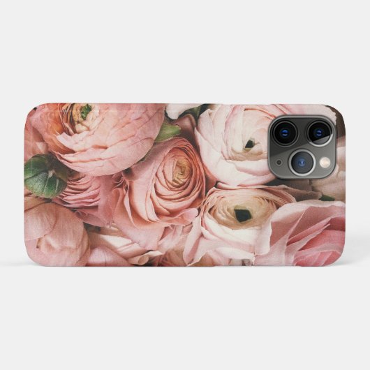Roze Floral Case-Mate iPhone Case (Achterkant (horizontaal))