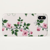 Roze Floral Case-Mate iPhone Case (Achterkant (horizontaal))