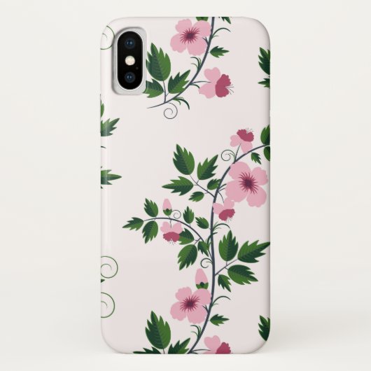 Roze Floral Case-Mate iPhone Case (Achterkant)