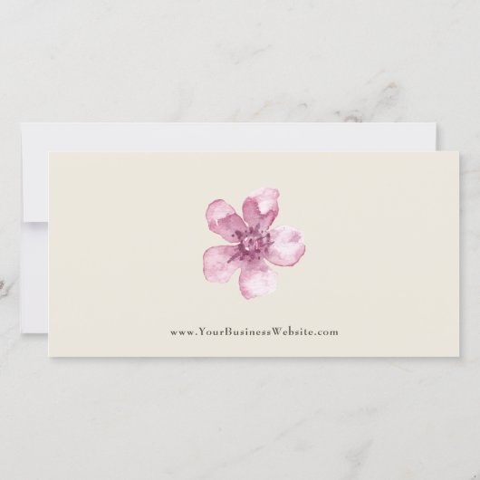 Roze Floral Cherry Blossom Gift Certificate (Achterkant)