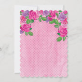 Roze | Floral Chic Baby shower witte Waterverf Kaart (Achterkant)