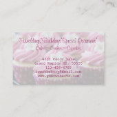 Roze Floral Cupcake bakkerij Visitekaartje (Achterkant)