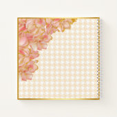 Roze Floral Daily Planner Houndstooth Name Modern Notitieboek (Achterkant)