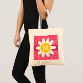 Roze Floral; Daisy Tote Bag (Voorkant (product))