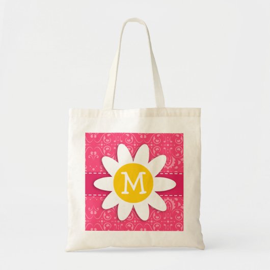Roze Floral; Daisy Tote Bag (Voorkant)