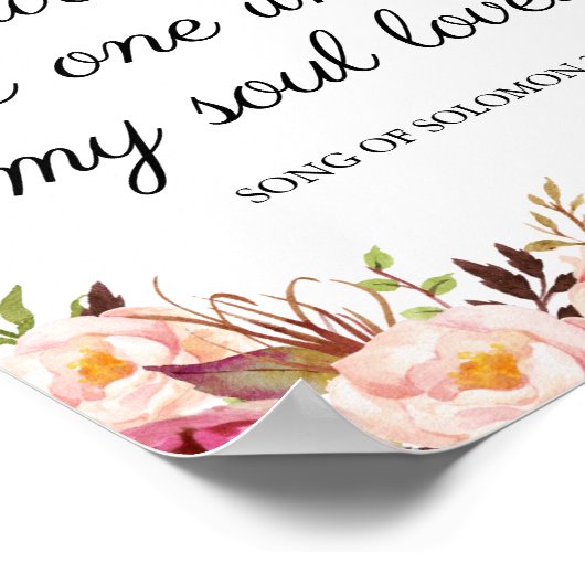 Roze Floral dat ik gevonden heb... mijn soep houdt Poster (Hoek)