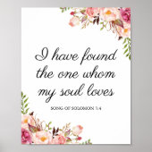 Roze Floral dat ik gevonden heb... mijn soep houdt Poster (Voorkant)