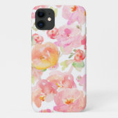 Roze Floral Design Case-Mate iPhone Case (Achterkant)