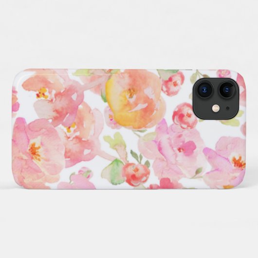 Roze Floral Design Case-Mate iPhone Case (Achterkant (horizontaal))