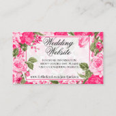 Roze Floral Design - Creëer uw eigen Informatiekaartje (Voorkant)