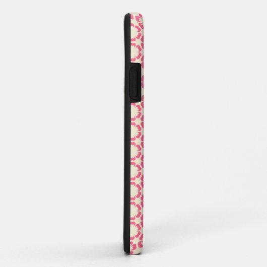 Roze Floral Design iPhone Case (Achterkant/rechts)