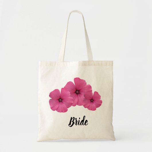 Roze Floral Design Tote Bag (Voorkant)