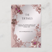 Roze  Floral Detail behuizing Kaart (Voorkant)