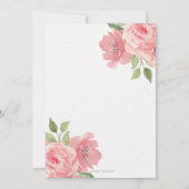 Roze Floral Disco Thleed Bridal Shower Kaart (Achterkant)