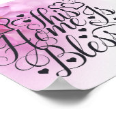 Roze Floral - Dit huis is leeg Poster (Hoek)