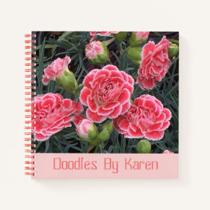 Roze Floral Doodle Sketchbook Notitieboek