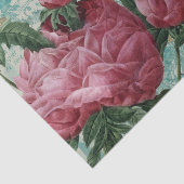 Roze Floral Dragonfly Ephemera Tissuepapier (Detail)