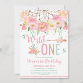 Roze Floral Dream Catcher Wild Eén dag Kaart (Voorkant)