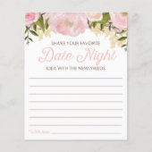 Roze Floral dubbelzijdig Vrijgezellenfeest Datum a Flyer (Voorkant)