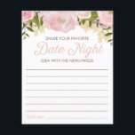Roze Floral dubbelzijdig Vrijgezellenfeest Datum a Flyer<br><div class="desc">Het feest begint met deze leuke dubbelzijdige Vrijgezellenfeest activiteit! Één kant is Deel Uw Favoriete Nacht van de Datum - en andere is Deel Één mening! Verdubbel de lol voor de prijs van één! Matching Menu: https://www.zazzle.com/wedding_menu_bridal_shower_menu_pink_floral-245039215506897611 Matching Favor Stickers: https://www.zazzle.com/pink_floral_sticker-217268181705341556 Matching Cups: https://www.zazzle.com/pink_floral_cups-256038535211847264 Matching Napkins: https://www.zazzle.com/pink_floral_napkins-256076261234916909 Bezoek onze website voor...</div>