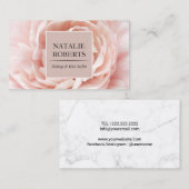  Roze Floral Elegant Beauty Salon & Spa Visitekaartje (Voorkant / Achterkant)
