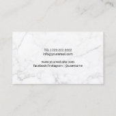  Roze Floral Elegant Beauty Salon & Spa Visitekaartje (Achterkant)