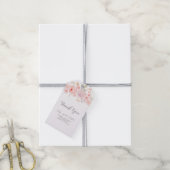 Roze Floral Elegant Cadeaulabel (Met Touw)