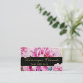 Roze Floral Elegant Stylish Gold Professional Visitekaartje (Staand voorkant)