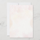 Roze Floral Elegant Wedding Invitation Kaart (Achterkant)