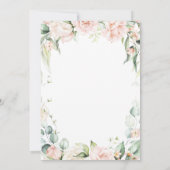 Roze Floral Elegant Wedding Kaart (Achterkant)