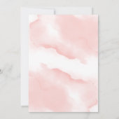 Roze Floral Elephant Editable Baby shower Kaart (Achterkant)