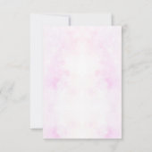  roze Floral en kalligrafie RSVP Kaartje (Achterkant)