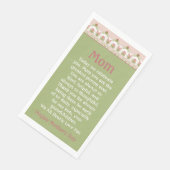 Roze Floral en licht groen Servet (Hoek)