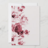 Roze Floral Engagement Party Kaart (Achterkant)