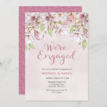 Roze Floral Engagement Party
