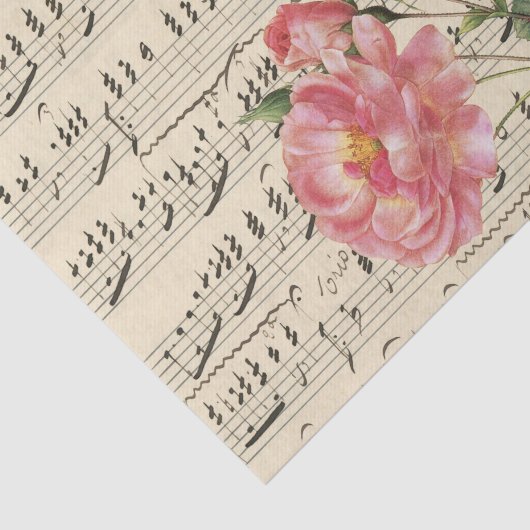  Roze Floral Ephemera Tissuepapier