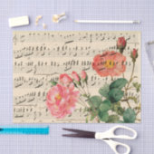  Roze Floral Ephemera Tissuepapier (Craft)