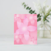 Roze Floral Escape Briefkaart (Staand voorkant)
