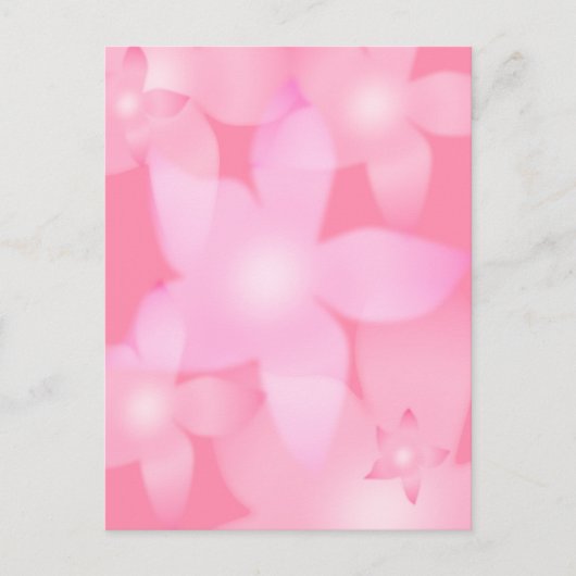 Roze Floral Escape Briefkaart (Voorkant)