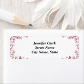 Roze Floral Etiket (Insitu)