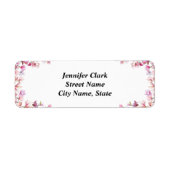 Roze Floral Etiket (Voorkant)