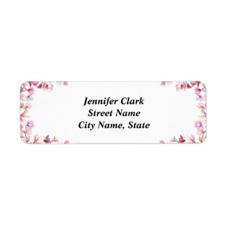 Roze Floral Etiket