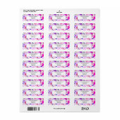 Roze Floral Etiket (Full Sheet)
