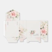 Roze Floral Eucalyptus 75th Birthday Party Grandma Bedankdoosjes (Uitgevouwen)