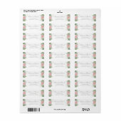 Roze Floral Eucalyptus Greenery Return Address Etiket (Full Sheet)