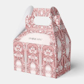 Roze Floral Favor Box Bedankdoosjes (Achterkant)