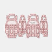 Roze Floral Favor Box Bedankdoosjes (Uitgevouwen)