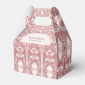 Roze Floral Favor Box Bedankdoosjes (Voorkant Zijde)